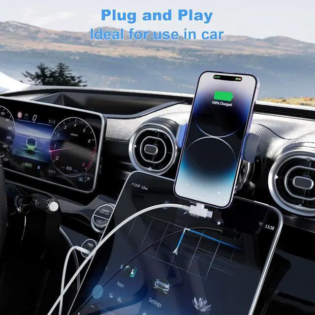 Alt view image 6 of 7 - Car Carplay Cable for iPhone 17/16/15/14/13/12 USB A to USB C & Lightning Fast Charger Cord Compatible with iPhone/iPad/Air/Mini/Pro Max/Plus/Galaxy/Pixe Car Charging USB to Lightning & Type-C