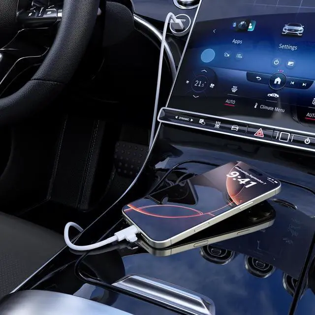 Alt view image 7 of 7 - Car Carplay Cable for iPhone 17/16/15/14/13/12 USB A to USB C & Lightning Fast Charger Cord Compatible with iPhone/iPad/Air/Mini/Pro Max/Plus/Galaxy/Pixe Car Charging USB to Lightning & Type-C