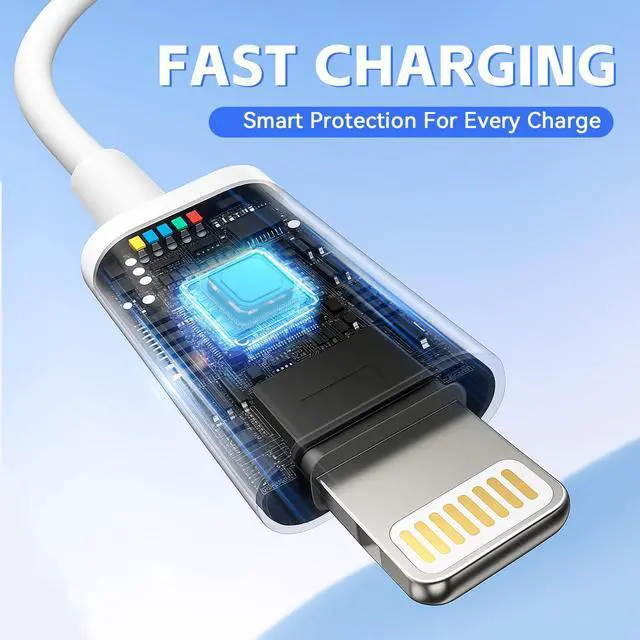 Alt view image 2 of 7 - 3Pack Car  Carplay Cable Car Charger Cord USB A to Lightning Cable 3.3FT Compatible iPhone 14/13/12/11/Pro/Max/XR/XS/X/8/7/6S Plus/5S/SE 3rd/iPad Pro/Air/Mini Charging Cable Cord