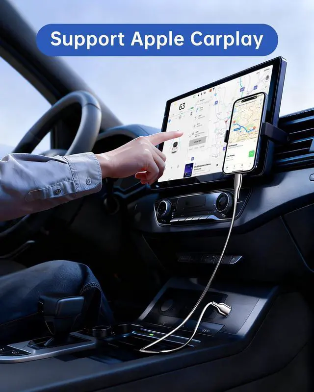 Alt view image 6 of 7 - 6.6FT Chew Proof iPhone Charging Cable - MFi Certified Metal Lightning Cable Metal Cat & Dog Chew-Proof iPhone Charging Cord with 3A Fast Charging Data Sync Carplay for iPhone 14 13 12 11 X 8 7 6 5