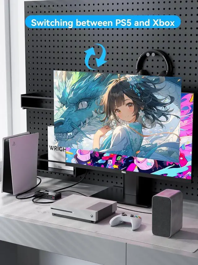 Alt view image 6 of 7 - HDMI Switch eARC Audio Extractor 4K@60hz HDMI Audio Splitter with Remote Support 7.1 Channel Audio/Optical Toslink SPDIF/Coaxial Converter HDR