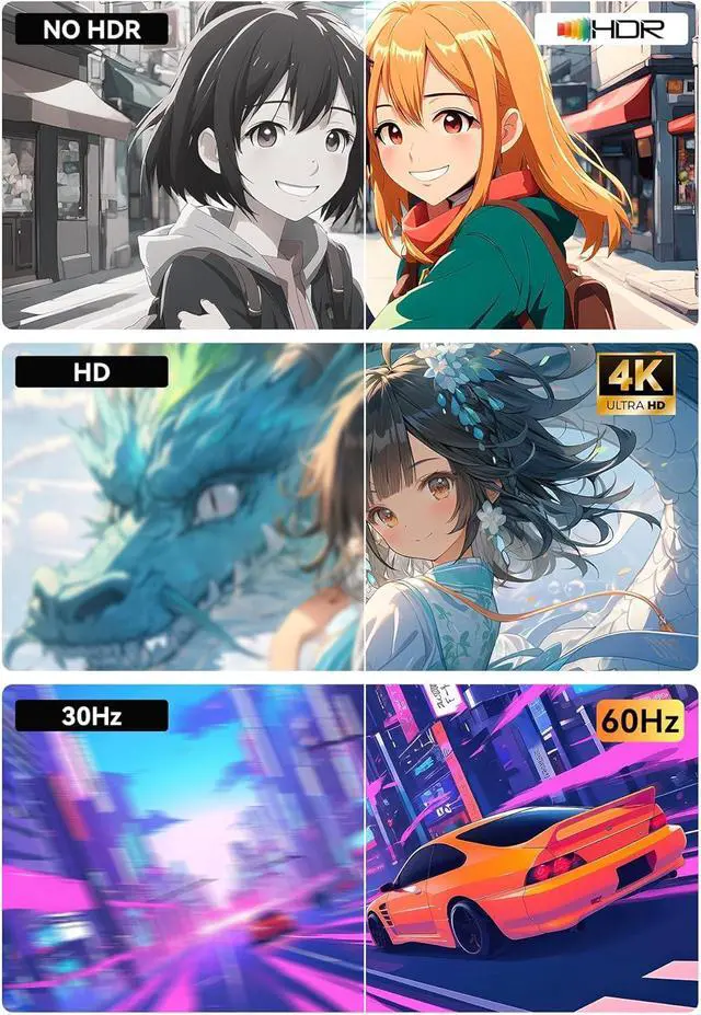 Alt view image 7 of 7 - HDMI Switch eARC Audio Extractor 4K@60hz HDMI Audio Splitter with Remote Support 7.1 Channel Audio/Optical Toslink SPDIF/Coaxial Converter HDR