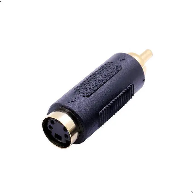 Alt view image 3 of 7 - 2 Pcs S-Video RCA Male to 4 Terminal Female Connector Stereo Audio Video Cable Adapter Coupler (Male to Female)