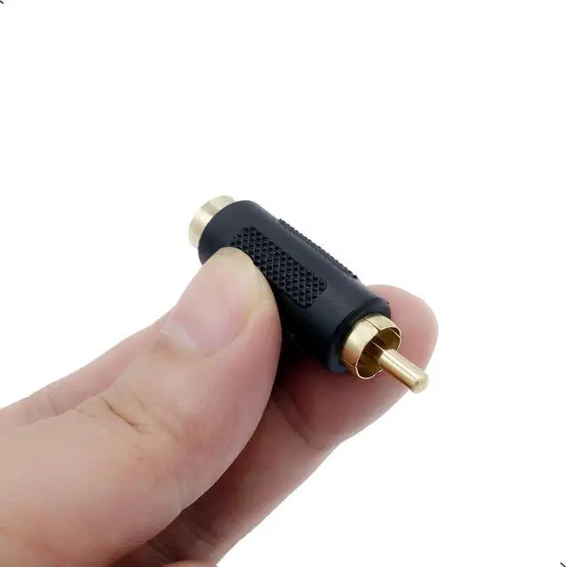 Alt view image 7 of 7 - 2 Pcs S-Video RCA Male to 4 Terminal Female Connector Stereo Audio Video Cable Adapter Coupler (Male to Female)