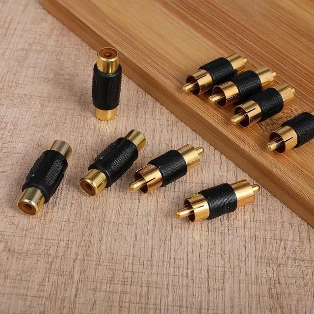 Alt view image 2 of 7 - VCE RCA Adapter RCA Coupler Gold Plated RCAs Female to Female Coupler Females RCAs Connector Male to Male Couplers for Phono Speaker Amplifier Cable Extension 6 Pack