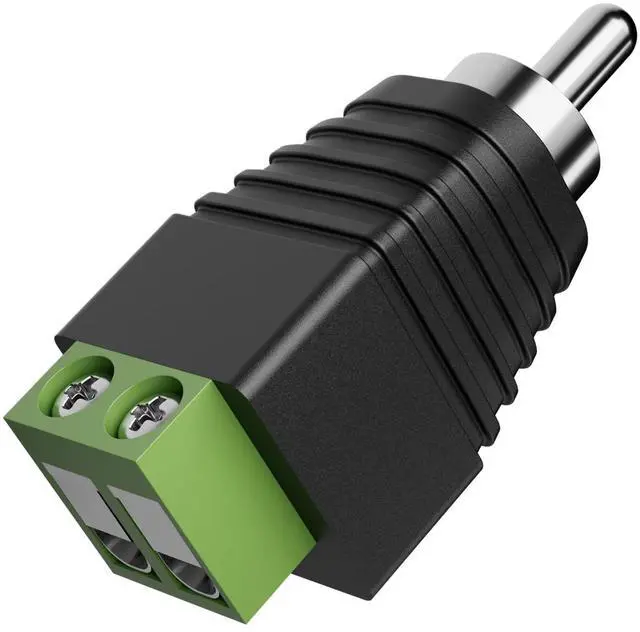 Alt view image 2 of 7 - RCA Speaker Wire Connector Speaker Wire to RCA Adapter Phono RCA Male Plug Solderless Converter Audio/Video Speaker Wire Connectors Solderless Adapter - 12 Pack(Package Includes Screwdriver)