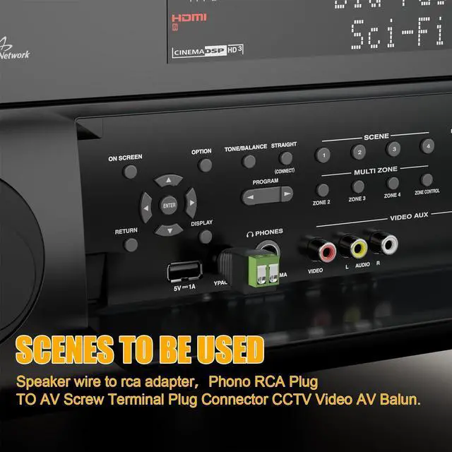 Alt view image 7 of 7 - RCA Speaker Wire Connector Speaker Wire to RCA Adapter Phono RCA Male Plug Solderless Converter Audio/Video Speaker Wire Connectors Solderless Adapter - 12 Pack(Package Includes Screwdriver)