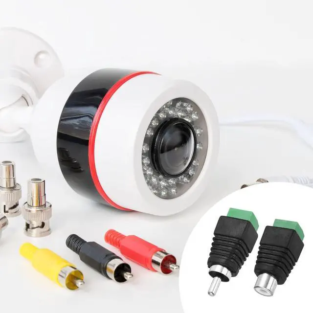 Alt view image 6 of 7 - 8Pcs RCA Cable Solderless Adapter Audio/Video Speaker Wire RCA Male Female Plugs Screw Terminal Connector Black(Includes Screwdriver)