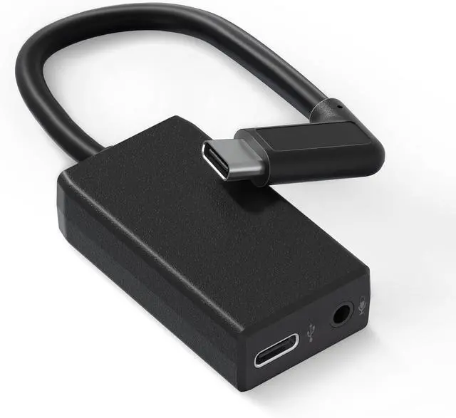 Main image of External Mic Adapter for Go Pro Hero 13/12/11/10/9/8/7/6/5 Black Type-C to 3.5mm Microphone Converter for Clear and Authentic Sound in Vlogging and Video Recording (1 Pack)