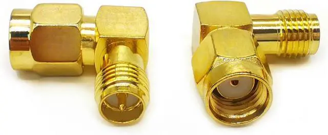 Alt view image 5 of 5 - 2PCS SMA Elbow Radio Antenna Adapter 90 Degree SMA Coax Connector Low Loss RPSMA Female to RPSMA Male Right Angle Coax Adapter for Ham Radio Antenna Walkie-Talkie Audio Video