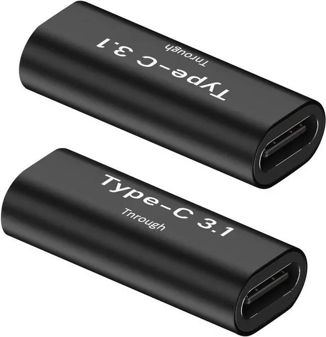 Alt view image 2 of 5 - 10 Pack USB C Female to Female Adapter.Usbc Extender.USBC Coupler Supports Up to 10Gbps Data Transfer and 100W Fast Charging.Compatible with Thunderbolt 4/3 Supports 8K@60Hz Video.