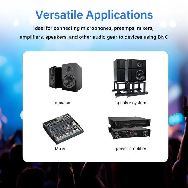 Alt view image 5 of 7 - XLR to BNC Adapter XLR 3 Pin Male to BNC Female Coaxial Analog Video Connector Conversion Extender for Microphone Amplifiers Speakers Mixing Console RF Audio Camera (1 Pack)