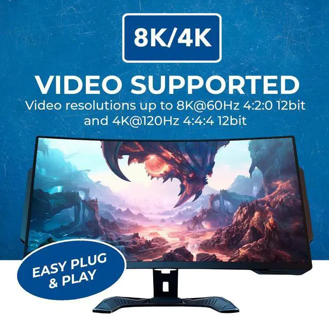 Alt view image 7 of 7 - eARC 8K Audio Extractor for Monitors Extract Dolby Atmos to Convert Sound bar 4K @ 120hz 18G HDMI 2.0 ARC Support HDCP 2.2 Perfect for 8K Monitors CEC Dolby Vision HDR10 Support Sonos