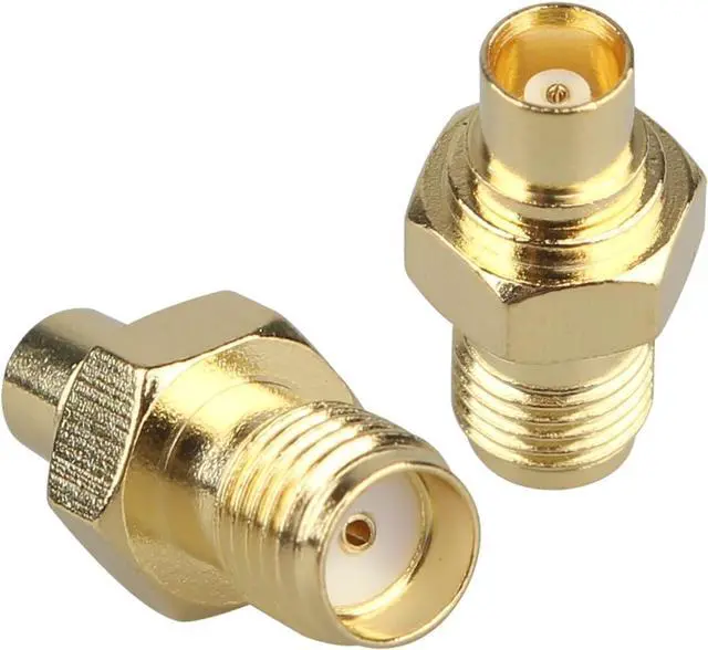 Alt view image 4 of 6 - 4PCS SMA to MCX Connectors Kit RF Coaxial Adapter Male to Female MCX Coupler Antenna Low Loss Coaxial Cable Adapter for Networks WiFi Router Radio scanners Audio Video