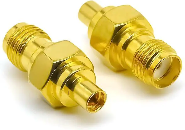 Alt view image 2 of 7 - 2PCS SMA to MMCX Radio Antenna Adapter Low Loss SMA Female to MMCX Female Coax Connector Coax Cable Adapter for FPV Drone Repeaters Audio Video