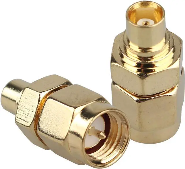 Alt view image 5 of 6 - 4PCS SMA to MCX Connectors Kit RF Coaxial Adapter Male to Female MCX Coupler Antenna Low Loss Coaxial Cable Adapter for Networks WiFi Router Radio scanners Audio Video