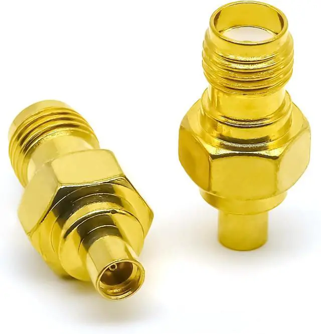 Alt view image 3 of 7 - 2PCS SMA to MMCX Radio Antenna Adapter Low Loss SMA Female to MMCX Female Coax Connector Coax Cable Adapter for FPV Drone Repeaters Audio Video