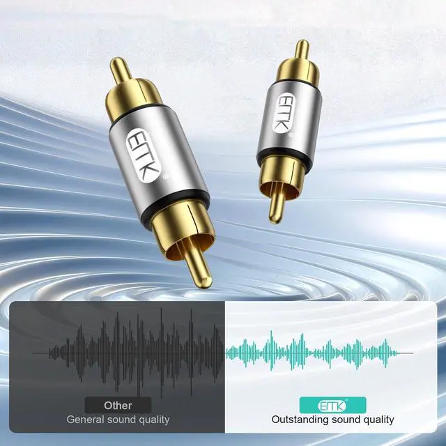 Alt view image 2 of 6 - RCA Coupler 6-Pack Gold Plated RCA Male to Male Connector Adapter - for Audio Video AV Extension Stereo Home Theater Speaker TV Amplifier