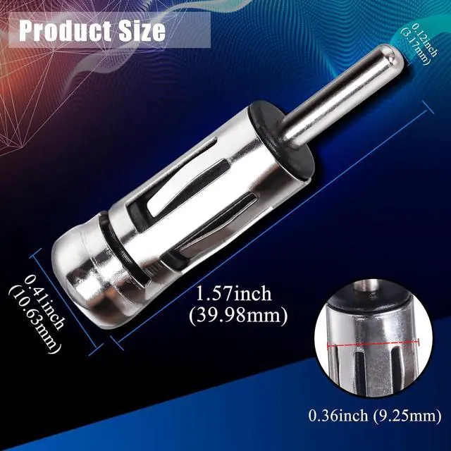 Alt view image 2 of 7 - 2PCS DIN to ISO Car Antenna Adapter DIN Male to ISO Female Radio Aerial Antenna Connector ISO Socket to DIN Plug Car Stereo Adapter for Vehicle Car Audio Radio Head Unit Stereo Receiver