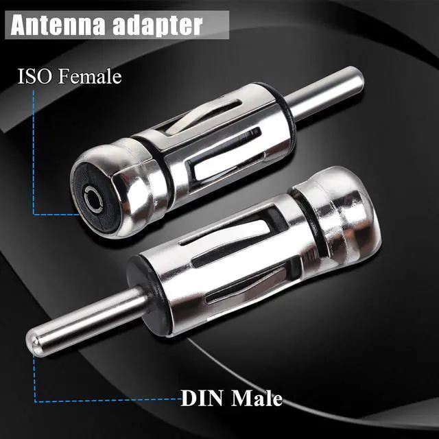 Alt view image 5 of 7 - 2PCS DIN to ISO Car Antenna Adapter DIN Male to ISO Female Radio Aerial Antenna Connector ISO Socket to DIN Plug Car Stereo Adapter for Vehicle Car Audio Radio Head Unit Stereo Receiver