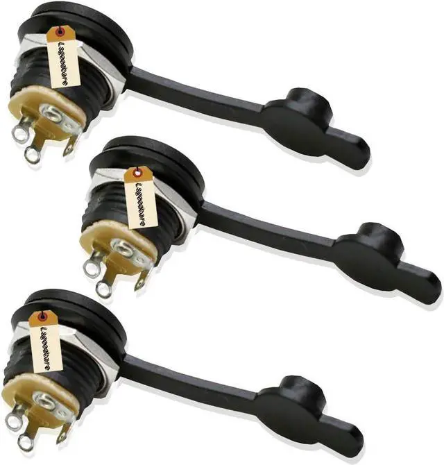 Alt view image 5 of 5 - 60Pcs 5.5MM x 2.1MM Male DC Power Plug Power Jack Adapter Connector& Female Dc Jack 3Pin Panel Mount Connector& Dustproof Plug