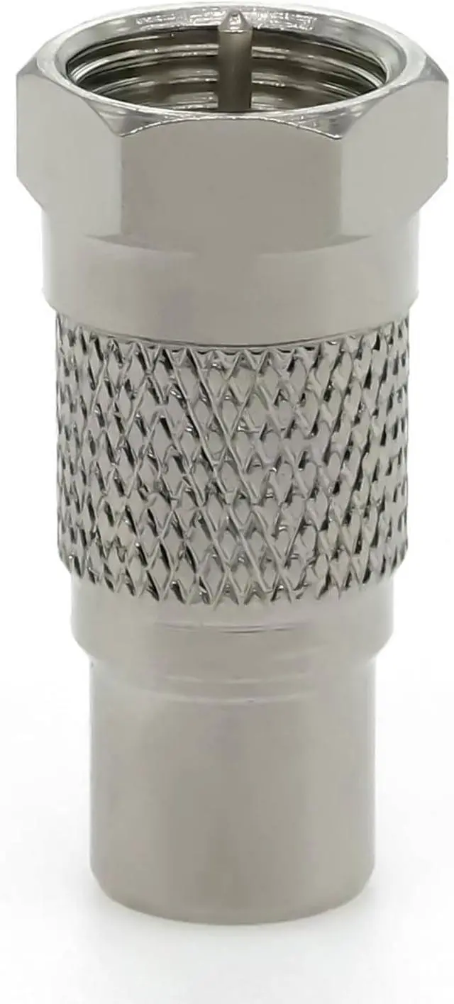 Alt view image 3 of 6 - 2PCS F Type to Phono Plug RCA Connector F Type Male to Phono RCA Female Coaxial Adapter Type F AV Connector Converter (Copper) Compatible with Atari 2600 TV Game Console TV Monitor Subwoofer