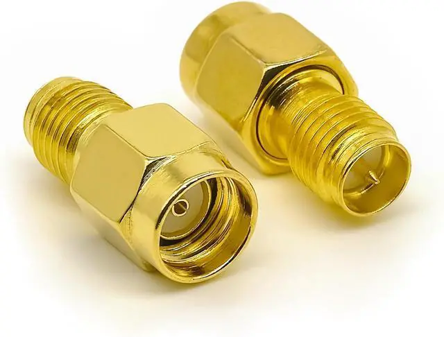 Alt view image 2 of 5 - 2PCS SMA Connector Cable Gender Changer Low Loss RPSMA Female to RP-SMA Male Antenna Adapter Coax Connector Cable Adapter for Radio Audio Video Car Aerial