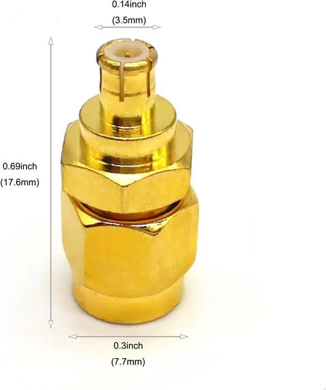 Alt view image 3 of 7 - 2PCS SMA MCX Antenna Adapter SMA Male to MCX Male Coax Connector Loss Low Coax Cable Adapter for WiFi Antenna FPV Drones Audio Video