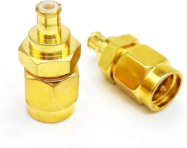 Main image of 2PCS SMA MCX Antenna Adapter SMA Male to MCX Male Coax Connector Loss Low Coax Cable Adapter for WiFi Antenna FPV Drones Audio Video