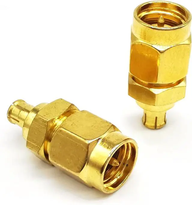 Alt view image 2 of 7 - 2PCS SMA MCX Antenna Adapter SMA Male to MCX Male Coax Connector Loss Low Coax Cable Adapter for WiFi Antenna FPV Drones Audio Video