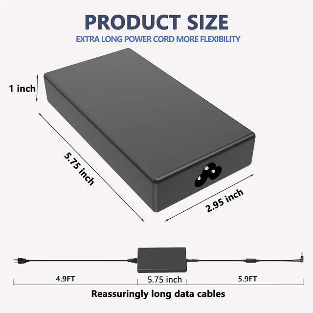 Alt view image 2 of 7 - 120W Power Adapter Laptop Charger for HP Docking Station Power Cord G5 USB-C/A Universal Dock G2 5TW13AA Envy 15 17 Series Omen 15-5000 5100 5200 710415-001 L41856-001 AC Power Supply-4.5 * 3.0mm