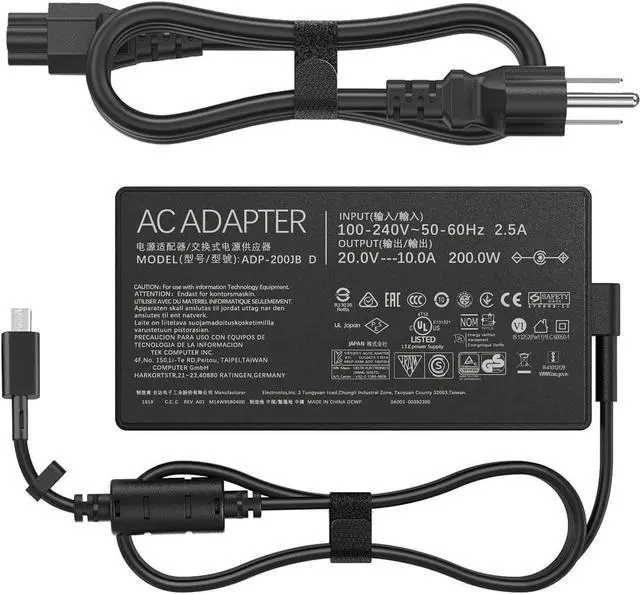 Main image of 200W Laptop Charger Compatible with  ROG Zephyrus G16 GU605 GU605MI GU605CM GU605CP GA605 GA605WV GA605WI GA605WV TUF Gaming A14 FA401WV FA401UV FA401UU ProArt Copilot+ PC P16 H7606 PX13