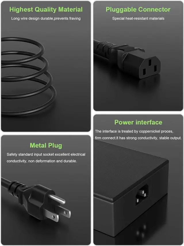 Alt view image 3 of 7 - 330W Charger Compatible with  ROG Strix Scar 18 17 16 G18 G16 G17 G15 G834 G634 G733 G814 G614 G513 G713 G732 Zephyrus Duo 16 15 M16 S17 GX650 GU604 Laptop Power Adapter