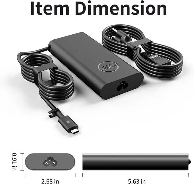 Alt view image 4 of 7 - 130W USB Type C Laptop Charger Compatible with  XPS 17 9700 9710 9720 9730 AC Adapter Computer Power Cord