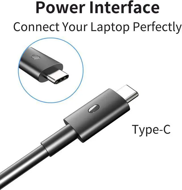 Alt view image 3 of 7 - 130W USB Type C Laptop Charger Compatible with  XPS 17 9700 9710 9720 9730 AC Adapter Computer Power Cord