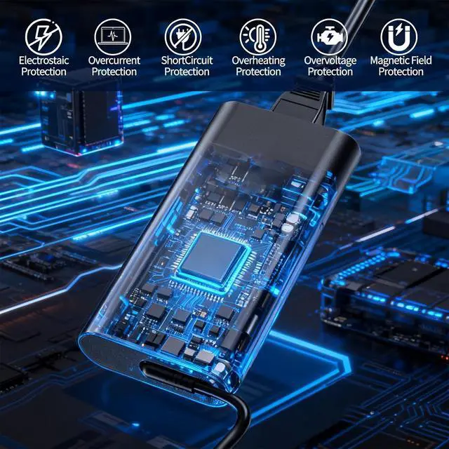 Alt view image 6 of 7 - 130W USB Type C Laptop Charger Compatible with  XPS 17 9700 9710 9720 9730 AC Adapter Computer Power Cord