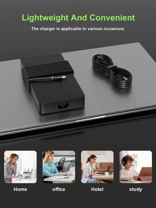 Alt view image 7 of 7 - 240W 180W Charger Compatible with  G16 G15 G7 G5 G3 Alienware-17 15 x17 x16 x15 M17 M15 Precision 7720 7730 7740 7750 7760 7770 7780 7560 7670 7680 Laptop