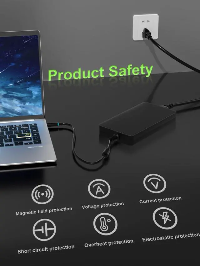 Alt view image 6 of 7 - 240W 180W Charger Compatible with  G16 G15 G7 G5 G3 Alienware-17 15 x17 x16 x15 M17 M15 Precision 7720 7730 7740 7750 7760 7770 7780 7560 7670 7680 Laptop