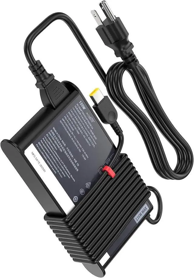 Main image of 135W AC Charger Compatible with  ThinkPad X1 Extreme Gen 1 2 3 4 5 W540 W541 T440 T440S T440P T470P T540p T15p Ideapad Yoga Y50-70 Y50-80 Y50p Y50p-70 Y50c Laptop Power Supply Adapter