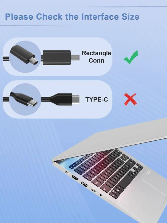 Alt view image 2 of 7 - 240W Charger Compatible with  ROG Zephyrus G16 G14 GU605 GA605 GA403 TUF Gaming A18 A16 A14 FA608 FA401 FA808 ProArt P16 PX13 H7606 HN7306 V16 V3607 Flow Z13 GZ302EA Laptop