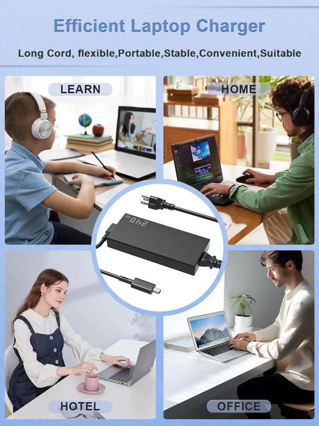 Alt view image 7 of 7 - 240W Charger Compatible with  ROG Zephyrus G16 G14 GU605 GA605 GA403 TUF Gaming A18 A16 A14 FA608 FA401 FA808 ProArt P16 PX13 H7606 HN7306 V16 V3607 Flow Z13 GZ302EA Laptop