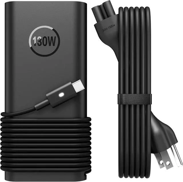 Main image of 130W USB C Laptop Charger Type-C Power Adapter for  XPS 15 2-in-1 9575 XPS 17 9700 Precision 5530 5550 5750 3660 3551 Latitude 7410 7310 7210 9410 9510 5420 5520 10FT Power Cord