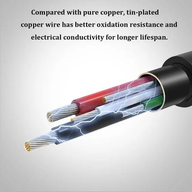 Alt view image 6 of 7 - 3.5mm Jack Charge Cable Male to USB 2.0 Data Sync & Charger Cable for MP3 / MP4 Players Recorders and Other Portable Devices Gold-Plated 0.8m / 2.6 feet Black