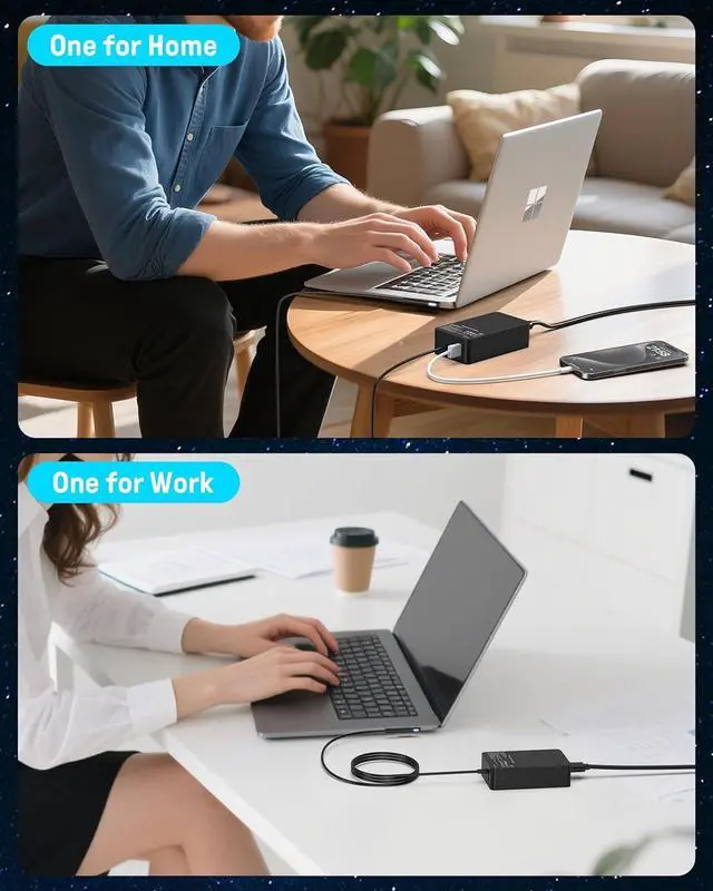 Alt view image 6 of 7 - Surface Pro Laptop Charger 65W Compatible with Microsoft Surface Pro 7 10 9 8 7+ 6 5 4 3 X Windows Surface Laptop 6 5 4 3 2 1 Surface Go Tablet Surface Book 3 2 1 Support 44W 36W