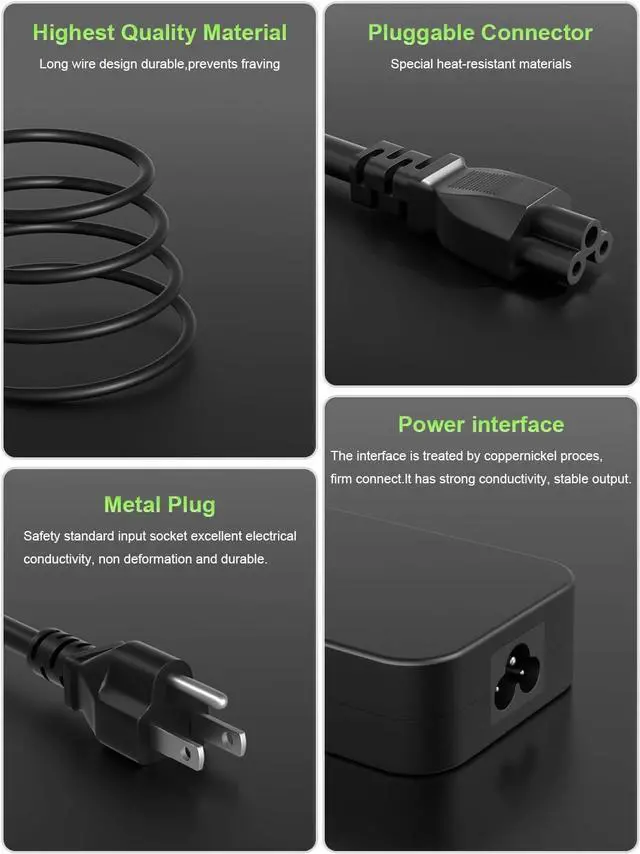 Alt view image 6 of 7 - 230W Charger Compatible with  ROG Zephyrus M15 S M GU502 GM501 GX502 GX701 GX531 GX501 GU501 Strix Scar II III 17 15 G17 G15 G GL704 GL504 G732 G512 ProArt15 17 Laptop
