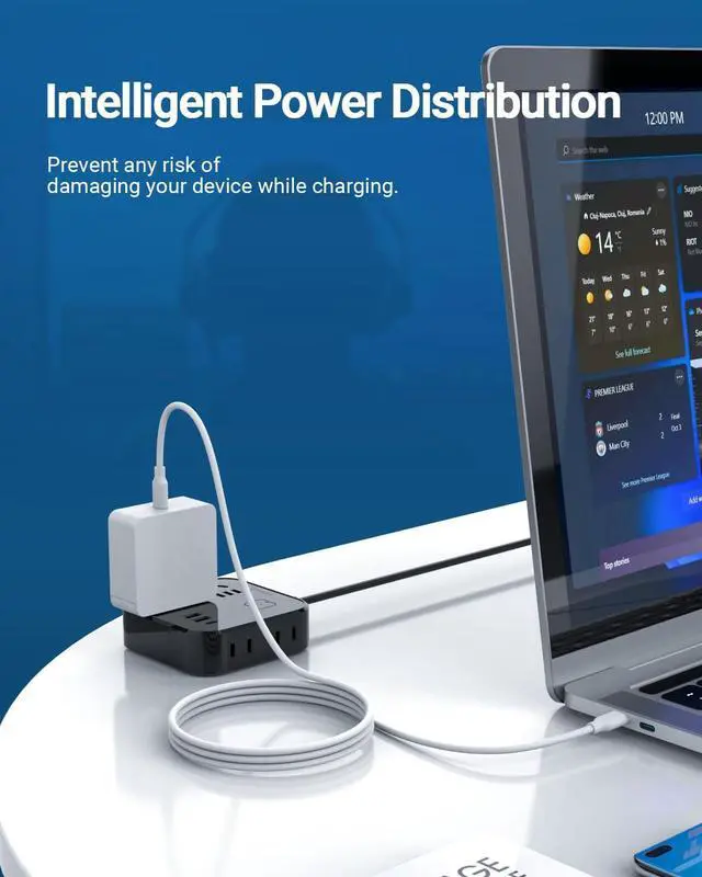 Alt view image 3 of 6 - 65W USB C Laptop Charger Fit for  Galaxy Book 360 Book Pro ep-ta865 NP950QDB NP930QDB NP935QDC NP950XDB NP930XDB Fit for Chromebook 4 4+ Plus XE310XBA XE350XBA XE513C24 Type C Adapter