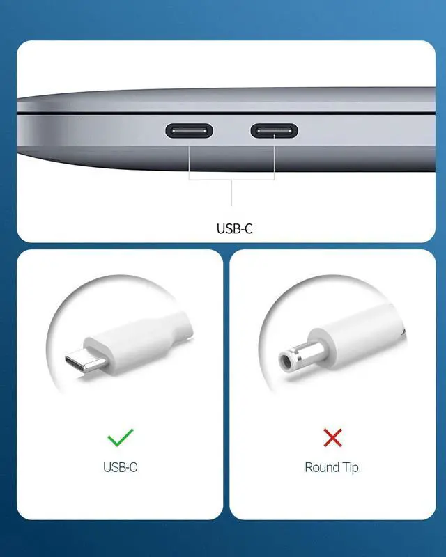Alt view image 5 of 6 - 65W USB C Laptop Charger Fit for  Galaxy Book 360 Book Pro ep-ta865 NP950QDB NP930QDB NP935QDC NP950XDB NP930XDB Fit for Chromebook 4 4+ Plus XE310XBA XE350XBA XE513C24 Type C Adapter