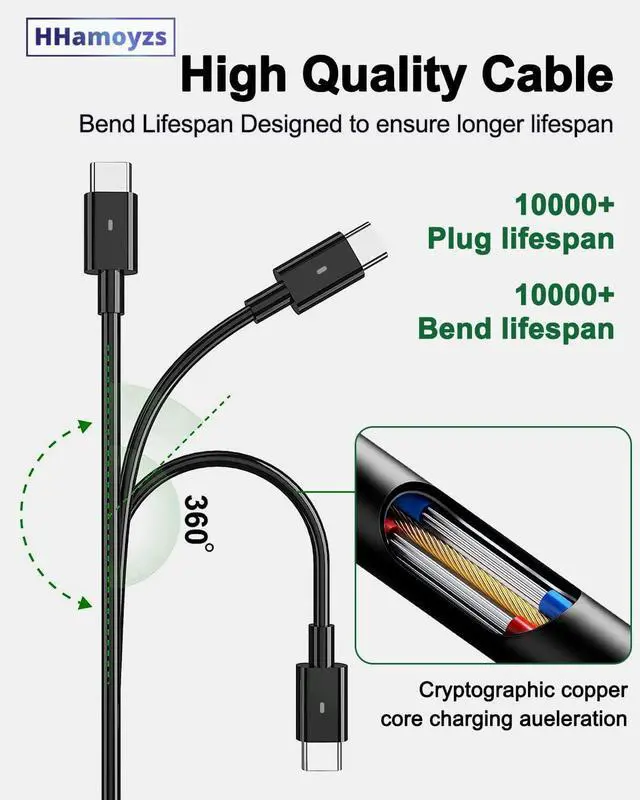 Alt view image 6 of 6 - 65W 45W Laptop Charger USB C - Compatible with  Latitude 5420 5520 7275 7420 7410 7370 XPS 13 9350 9250 9380 9370 9360 9365 Adapter Power Cord
