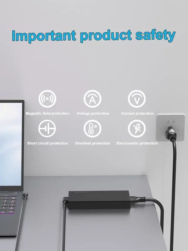 Alt view image 5 of 7 - 180W Charger Compatible with  ROG Zephyrus G14 G15 GA401 GA502 TUF Gaming A15 F15 F17 A17 FX566 FX705 FA706 FX766 FA506 FX706 FX506 FX505DT ROG Strix G G15 G531 G731 Laptop Adapter