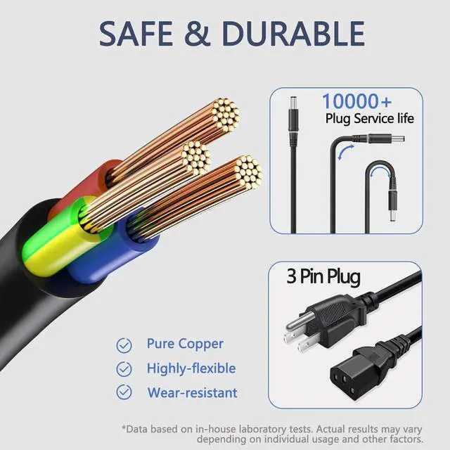 Alt view image 6 of 7 - 240W 180W Laptop Charger Compatible with  Alienware M15 R3 R4 R7 R6 R5 M17 R5 R4 R3 15 R3 R2 17 R3 G15 G16 G7 G5 G3 Series Precision 7730 M17 X15 X17 X16 Gaming Laptop AC Power Adapter-7.4*5.0MM